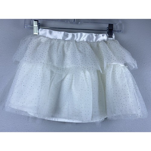 New Janie And Jack Sz 6 Disney Frozen X Wht Slvr Spkl Tulle Lined Satin Lmtd Ed