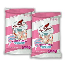 Red Bird Cotton Candy Candy Puffs 4oz Bags Made in USA Melts Away Lot of (2)