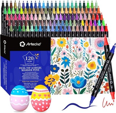 Artecho Acrylfarbenstift Doppeltip 120 Farben