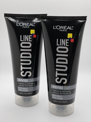 L'Oreal Paris Studio Line INVISIGel, MAX Hold, High Shine 6.8 oz ea. ~ NEW!
