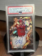 2021 Mike Trout Bowman’s Best Heatwave Die Cut Atomic Refractor 24/25 PSA 9 AUTO