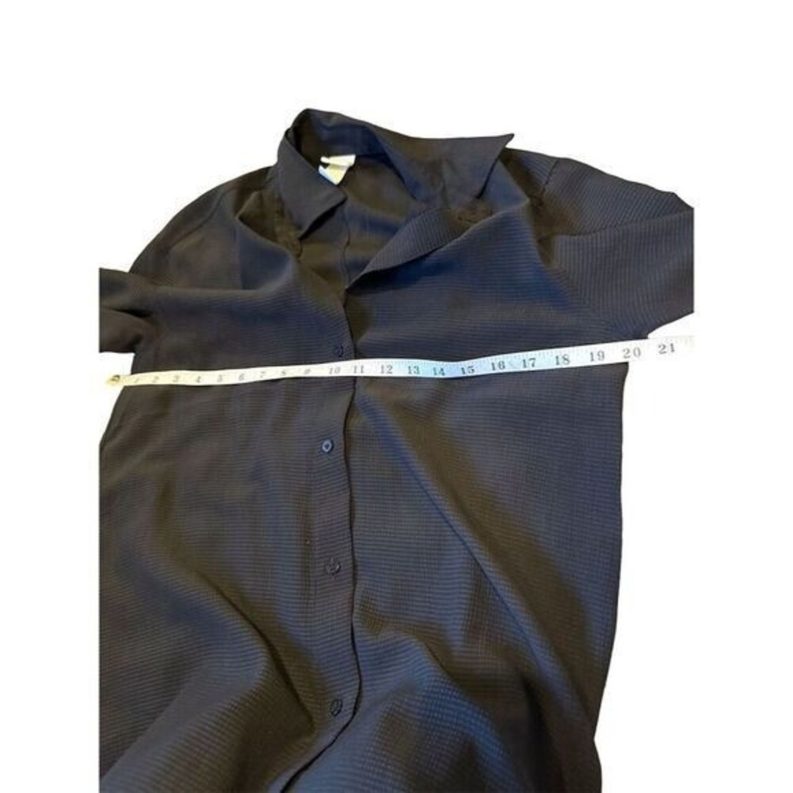 H&M Women's Black Long Sleeve Button-Down Midi Shirt Dress XS thumbnail 10