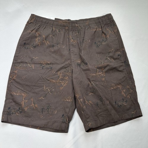 New Uniqlo Dry Stretch Easy Shorts Men’s Size Large Dark Brown Waist 33-36