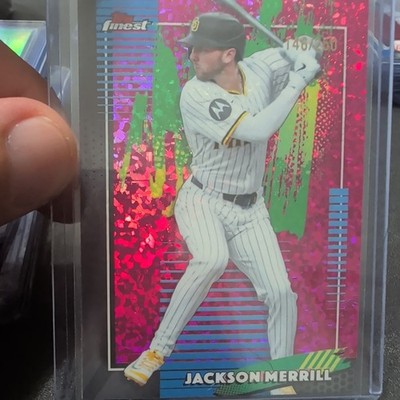 Topps 2026 Finest Jackson Merrill Pink Mini Diamond #146/250 Common Padres