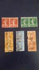 lot timbres semeuse en paire PERFORES a definir cote+++