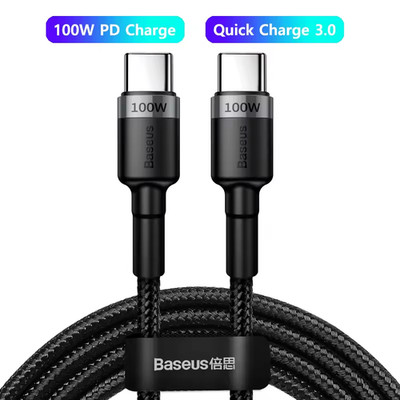 Baseus 100W USB C auf Typ C QC4.0 Schnell Ladekabel für Samsung S21 S20 Macbook