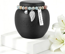 Ceramic Small Urn for Human Ashes Keepsake for Women Men Handmade Cremation Mini