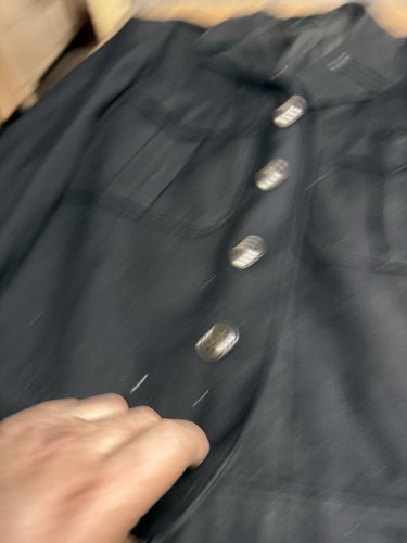 Vintage alt geknöpft schwarz Scheune Hausarbeit Mantel Jacke Herren Arbeitskleidung Kleidung USA - Bild 8 von 24