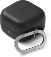 Premium Silicone Case with Carabiner for Samsung Galaxy Buds 4 4 Pro - Black