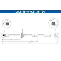 Bremsschlauch ATE 24.5105-0419.3 FüR Ford Focus III Turnier