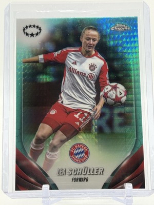 2023-24 Topps Chrome LEA SCHULLER #93 Aqua Prism Women s UEFA CL Bayern Munich