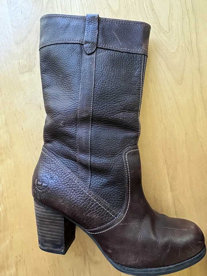 Timberland Earthkeepers Waterproof Leather Mid Calf Brown Boots size 10 - Image 3 of 4