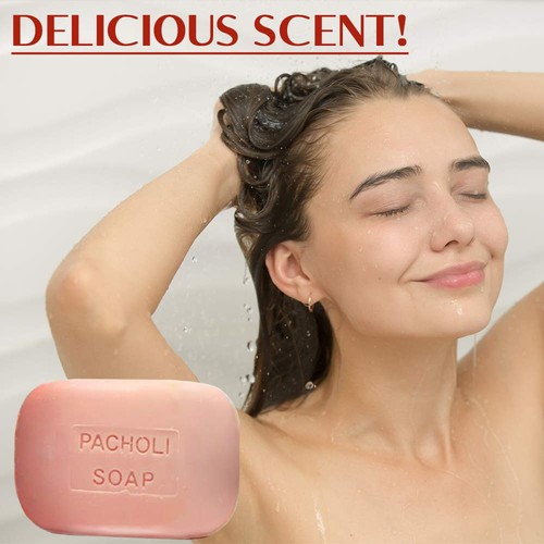Lot de 3 savons parfumés Murray & Lanman Pachouli 3,3 oz (95 gr) - Photo 4 sur 7