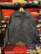 Vintage Big Smith Jacket Mens Large Blue Quilted Insulated Full Zip Workwear