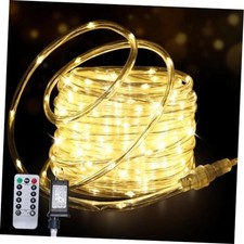 Connectable 50ft Rope Lights Plug in, 300LED Rope Lights IP65 50FT-300LED