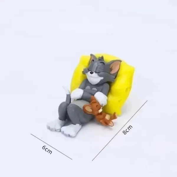 Tom & Jerry Cartoon Figurines Cute Cat Mouse Desk Ornament Toy Decoration car*