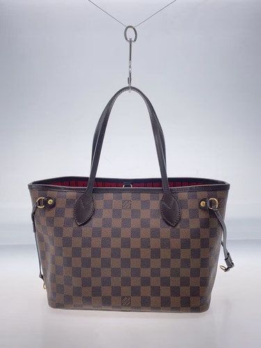 LOUIS VUITTON 1) Neverfull PM Damier Ebene BRW PVC BRW Allover from Japan - Bild 3 von 5