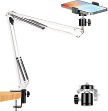 Overhead Tripod Mount for Camera Webcam Ring Light, over Head Articulating Arm