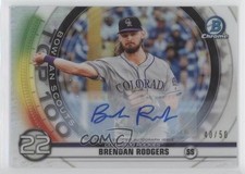 2020 Bowman Scouts Top 100 Chrome 40/50 Brendan Rodgers #BTP-22 Auto 8k4