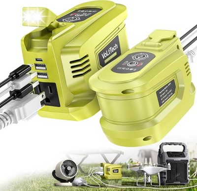 Real 200W Power Inverter Compatible with Ryobi 18V, VoLtTech Battery Inverter 18