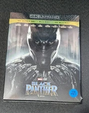 Black Panther 4K, 3D, Blu Ray Full Slip Steelbook