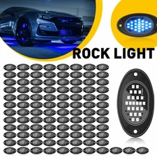 100xBlue LED Rock Light Light Underbody For Jeep Offroad Truck ATV UTV Car Boat