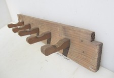 Vintage Wooden Coat Rack Hooks Hat Hangers Old Wood Farm Pine Rustic 19.5"W