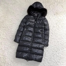 Duvetica ALIA Fox Fur Long Down Coat Gray Nylon 38 Authentic