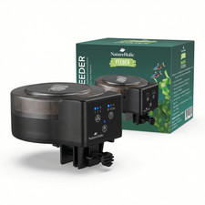 NatureHolic Nano Feeder Aquarium Futterautomat Schwarz Granulat Futterpallets