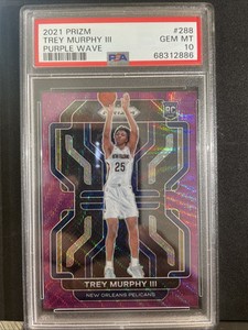 2021 Panini Prizm - TREY MURPHY III - Rookie Purple Wave Prizm Gem Mint PSA 10 !