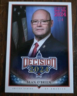 Decision 2024 Sean O' Brien #75 Election Day Nov 5th 2024 Pink Foil #'d 2/4