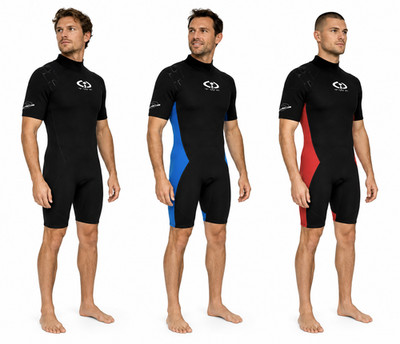 SHORTIE NEOPRENANZUG HERREN 3MM NEOPREN SHORTY TAUCHEN SURFEN JETSKI NASSANZUG TWF CIC