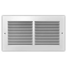 Everbilt 12 in. X 6 in. 1-Way Steel Baseboard Return Air Grille White- SEALED