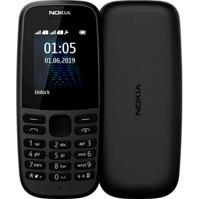 Nokia 105 entsperrt 4. Edition brandneu Dual Sim schwarz Farbe Box Pack UK