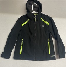 Champion Boys Black And Neon Green Water Resistant Hooded Jacket, S 6-7