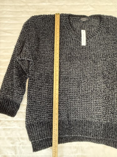 Sanctuary Sweater Womens 2X Black Chenille Pullover Soft Cozy Plush Knit New - Picture 3 of 12