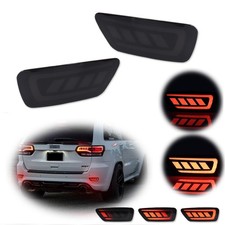 For Jeep Grand Cherokee 2011-21 Smoke Led Rear Reflector Turn Singal Tail Lights For Jeep Grand Cherokee 2011-21 Smoke Led Rear Reflector Turn Singal Tail Lights