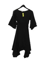 Karen Millen Women's Midi Dress UK 8 Black Wool