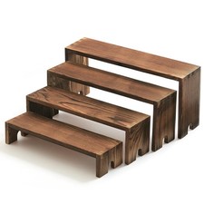 4PCS Stackable Wooden Cupcake Stand, Dessert Table Risers  Buffet Risers for...