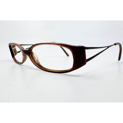 Anne Klein Eyeglasses Frames Womens Brown Oval AK8048 136 54-15-130
