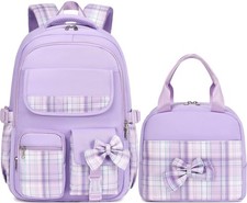 JIANYA Girls Backpack for School Kids Backpack with Lunch Box Elementary Scho...