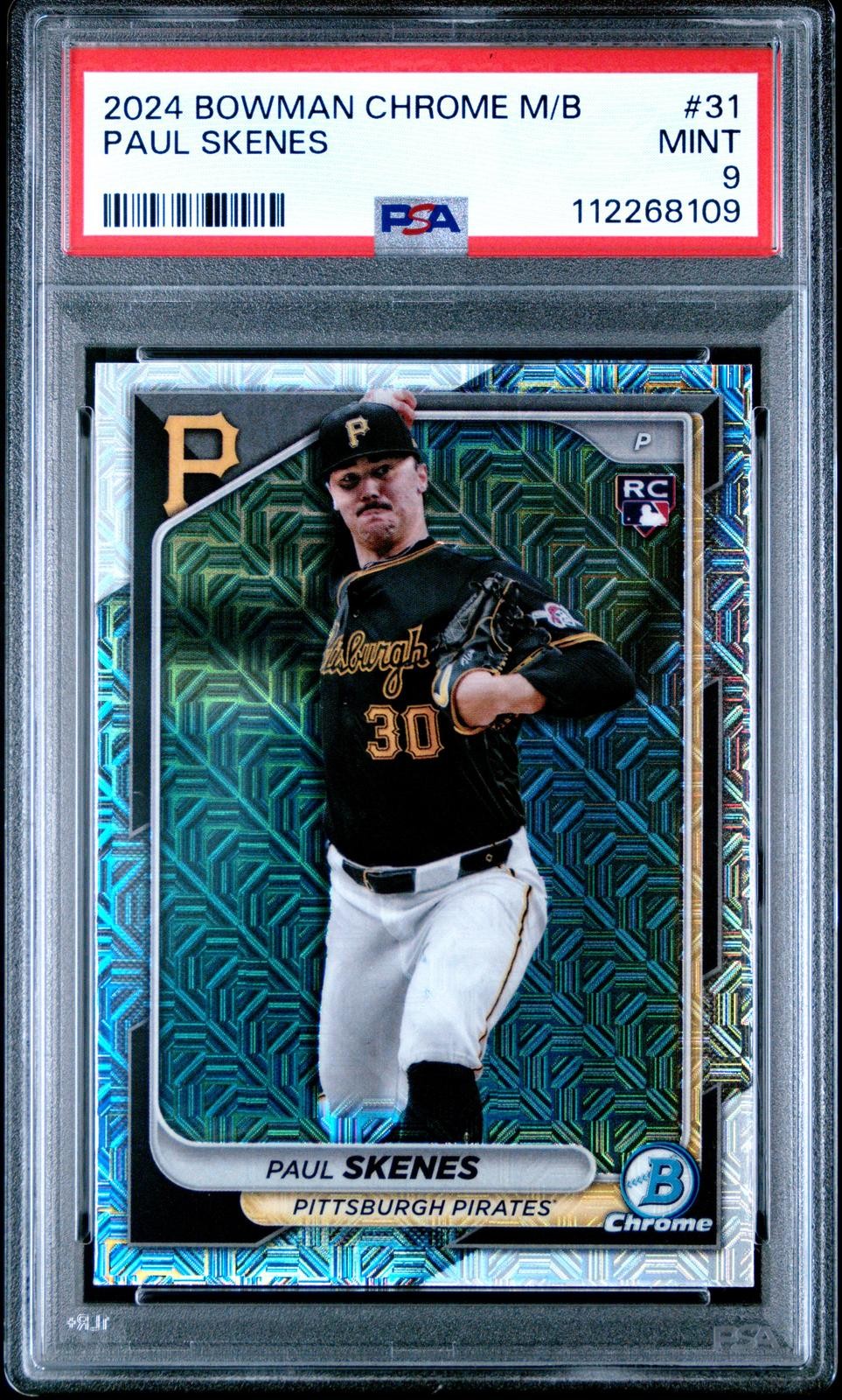 2024 Bowman Chrome #31 Paul Skenes PSA 9 view 1