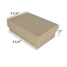 888 Display USA - Kraft Cotton Filled Jewelry Box #32 (Case of 100)