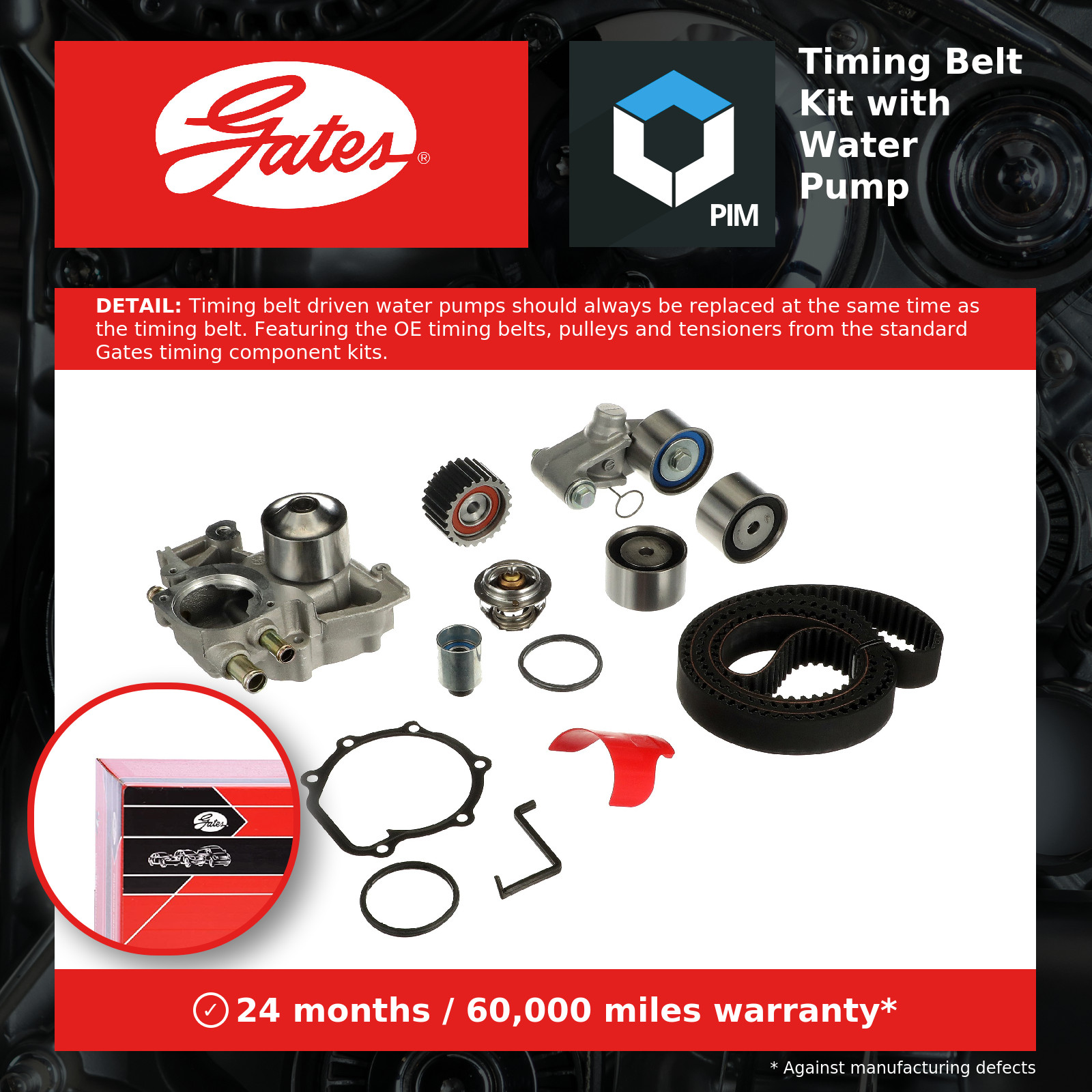 Gates KP1TH15612XS-1 PowerGrip Timing Belt Kit & Water Pump - Image 9