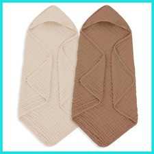Muslin Hooded Baby Towels 100 Cotton  Super Soft Muslin Baby Bath Towel - 32...
