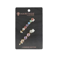 Hairitage Slide-Proof Jeweled Bobby Pins for Women & Girls | Decorative Hair
