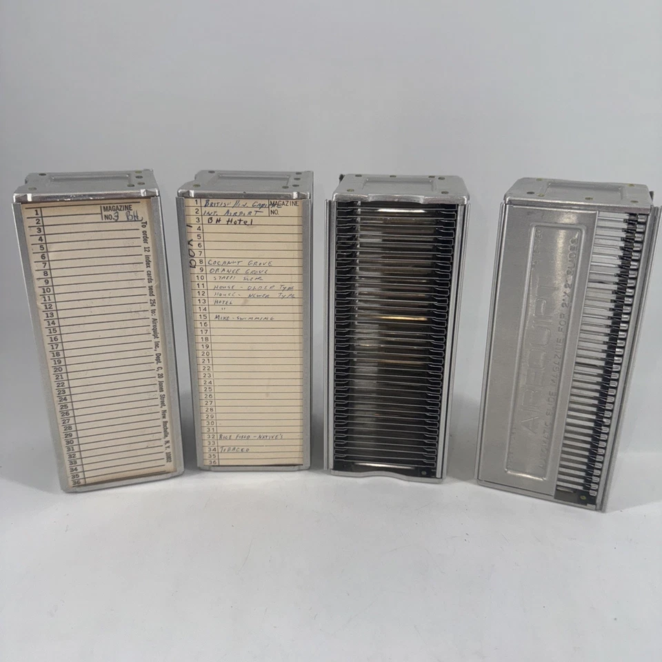 Slide Changer Magazine Trays 4 Total Airequipt Holds 36, 2 x 2" Slides Argus VTG - Image 2 of 4