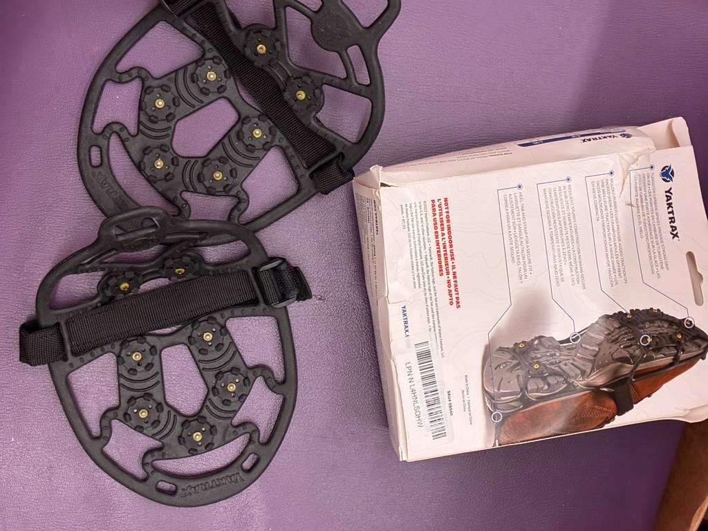 Yaktrax Spikes for Walking on Ice and Snow Alloy Steel 1 Pair S/M