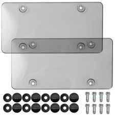2 License Plate Shields Clear Bubble Plate Covers Wscrews Car-trunk Unbreakable