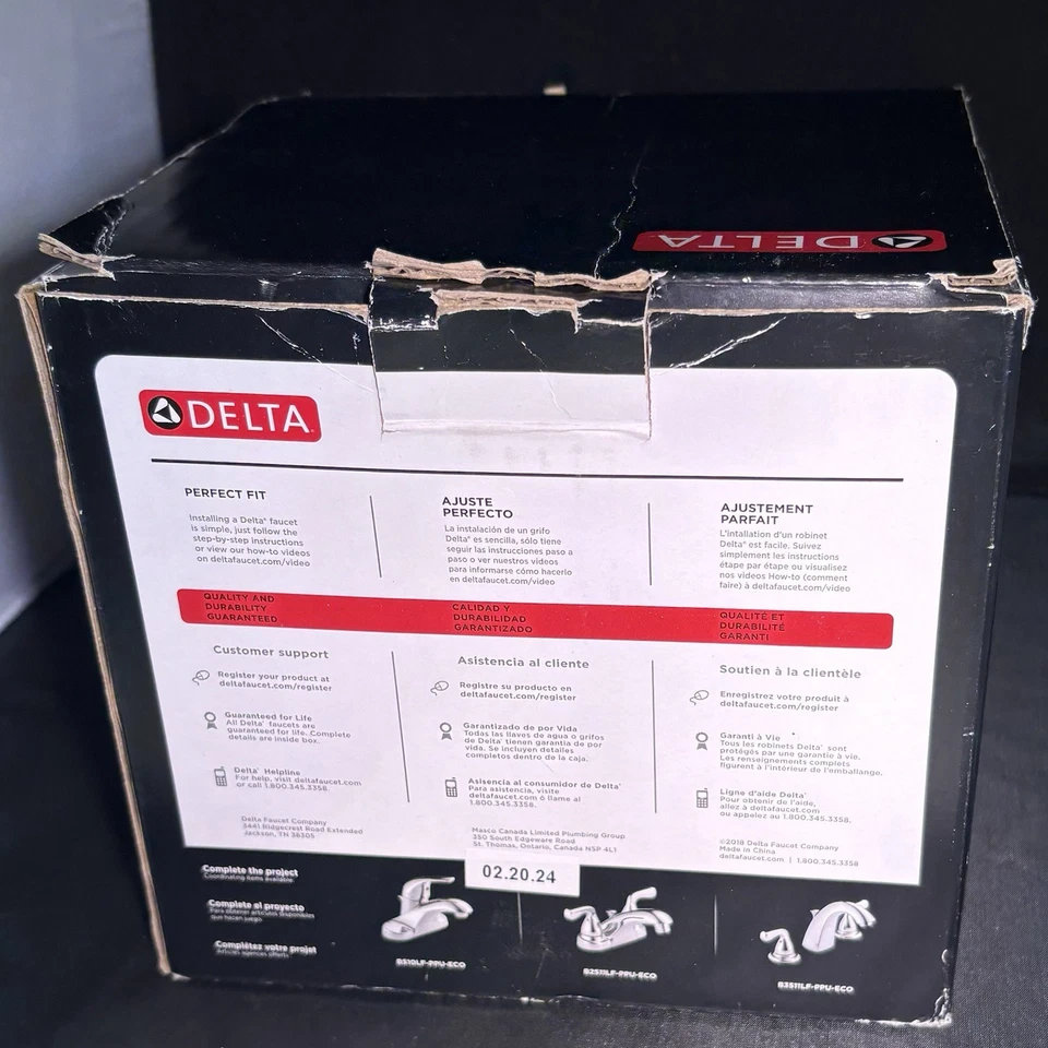 Juego de Grifo de Ducha Delta Foundations Cromo B112900C 151-938 Nuevo Caja Abierta Foto 4 de 4